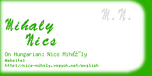 mihaly nics business card